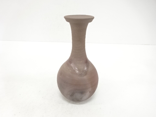 備前焼　作家物　花入（保護箱付）